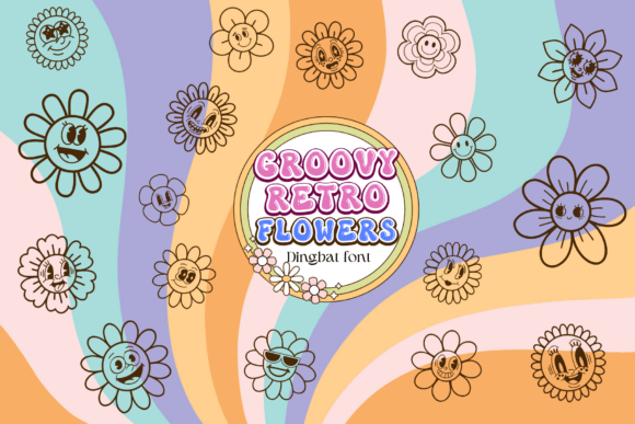 Groovy Retro Flowers: A Dingbats Font That Sets the Vibe