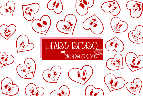 Heart Retro: A Playful Dingbat Font That Makes Messages Instantly Recognizable