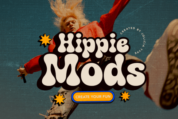 Hippie Mods: A Psychedelic Sans Serif Font for Bold Digital Identity
