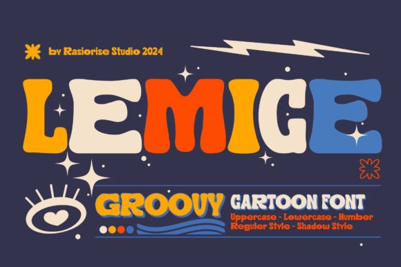 Lemice: A Retro Bold Groovy Sans Serif Font for Crafters