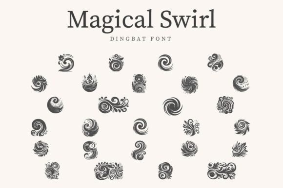 Magical Swirl: A Vintage Dingbat Font That Elevates Your Brand