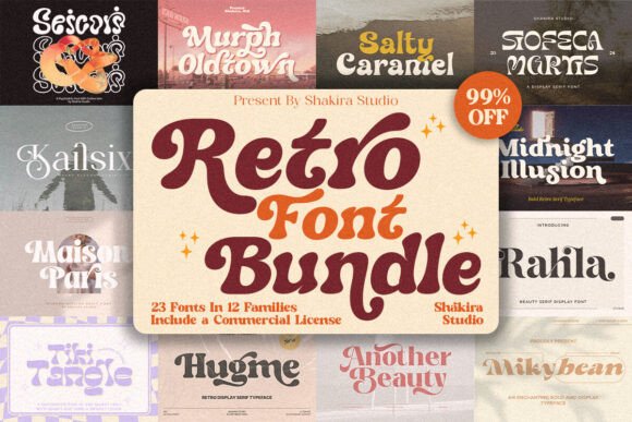 Retro Bundle Collection: A Serif Font Bundle That Feels Like Finding Vintage Gold