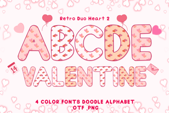Retro Duo Heart 2: A Playful Color Font for Digital Branding