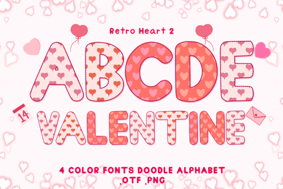 Retro Heart 2: A Playful, Heartfelt Color Font for Makers