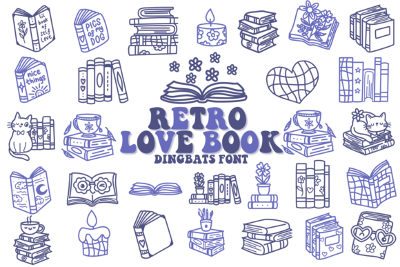 Retro Love Book: A Playful Dingbat Typeface for Digital Charm