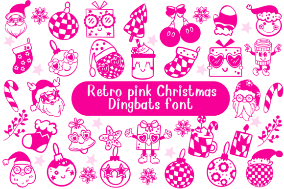 Retro Punk Christmas: A Festive Dingbat Font for Brand Personality