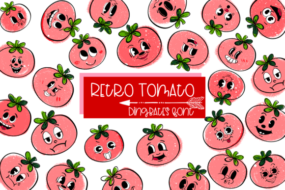 Retro Tomato: A Playful Dingbats Typeface for Digital Brand Moments