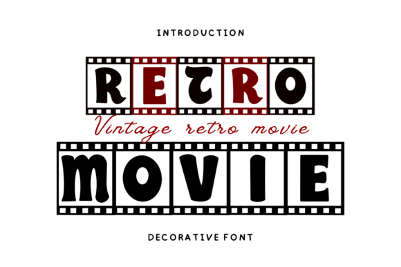 Vintage Retro Movie Font: A Decorative Typeface for Campaign Personality